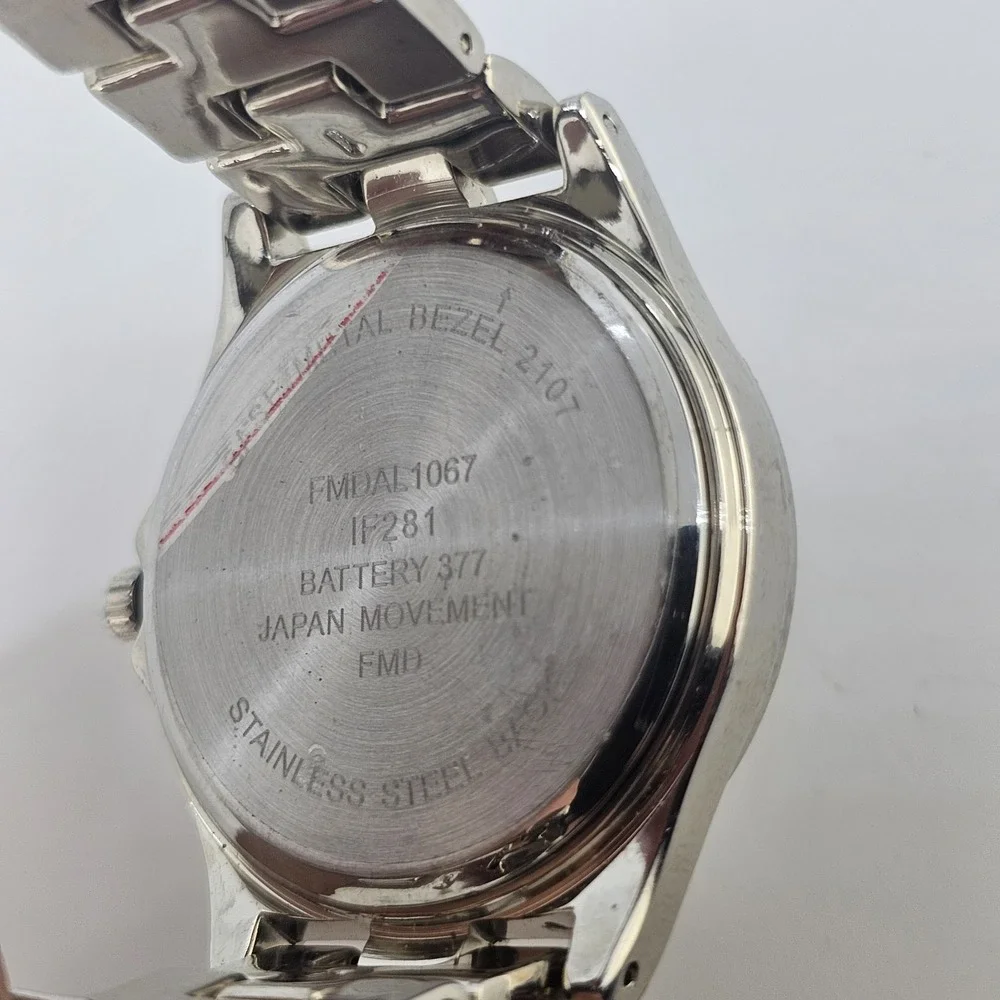Women's Analog Watch 36MM Gray Dial Gray Metal Bands 6.5